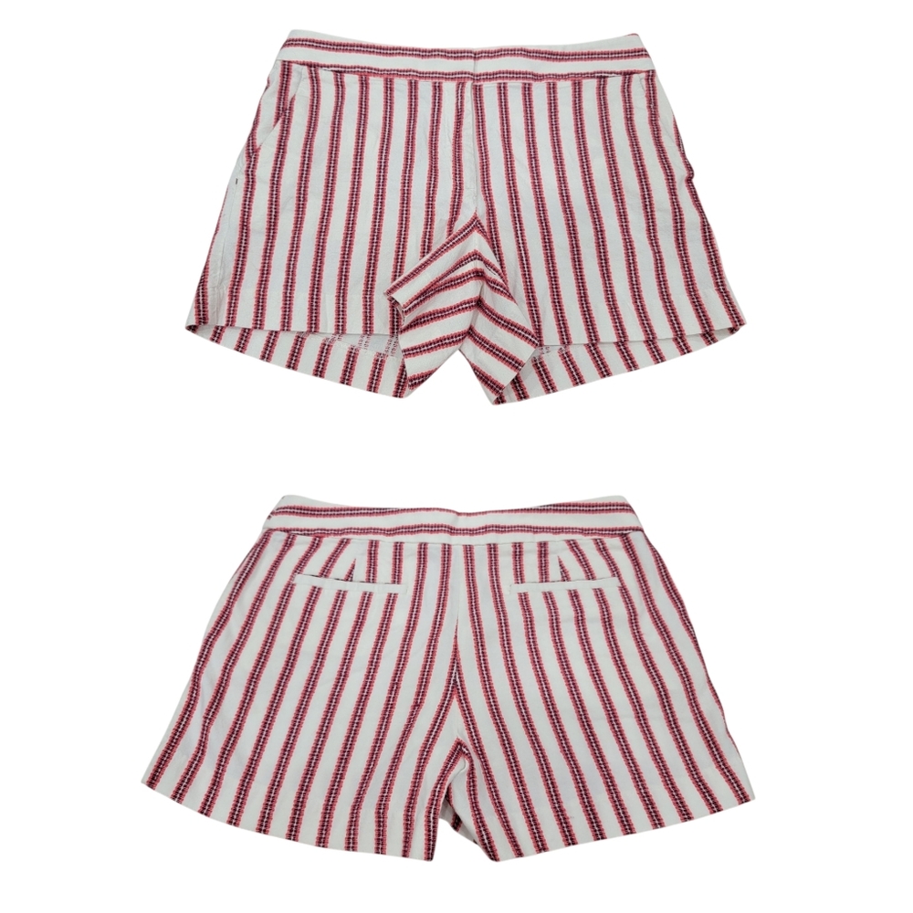 LOFT Striped Shorts Red Cream Euro Summer Cotton Blend Pockets Women’s
Size 6 - Picture 13 of 14